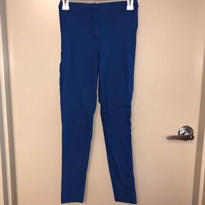 Forever 21 Straight Leg Skinny Pants Blue